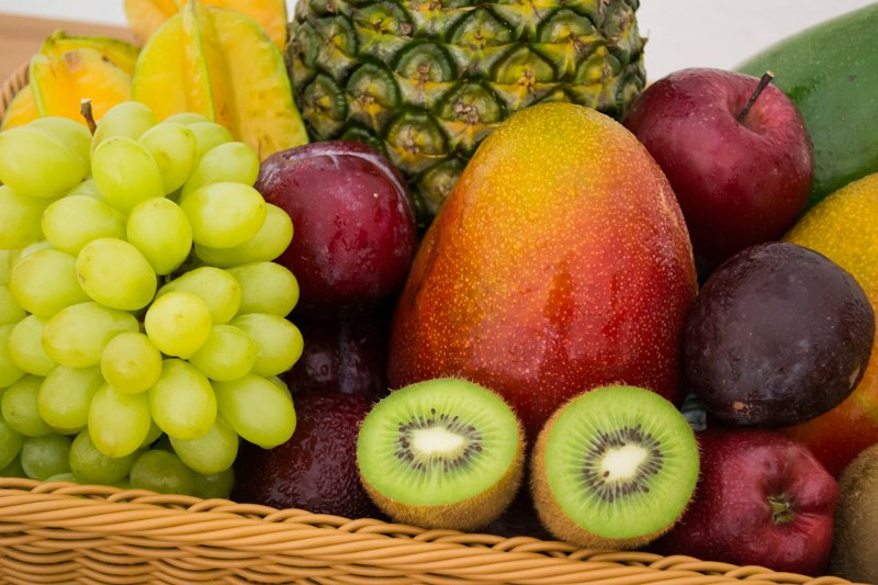 Seasonal juicy fresh fruits